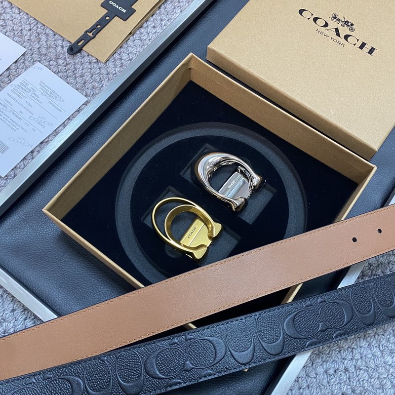 COACH 코치 남성용 버클 교체 가능 벨트 3.5cm 001-176355