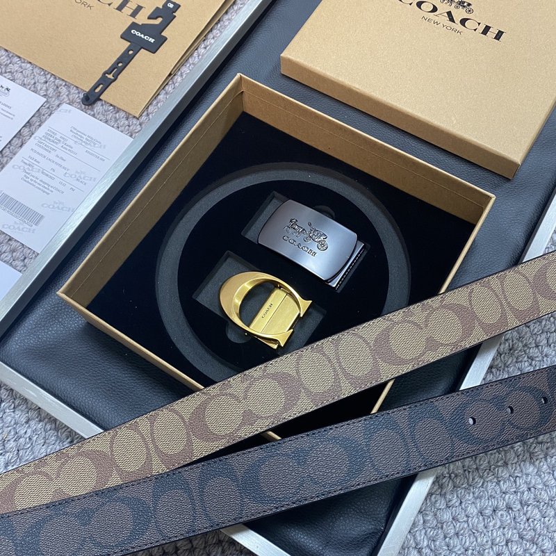 COACH 코치 교체형 버클 로고 벨트 3.5cm 001-176358