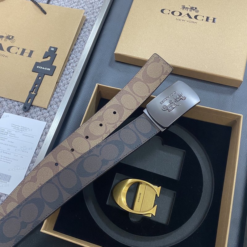 COACH 코치 교체형 버클 로고 벨트 3.5cm 001-176358