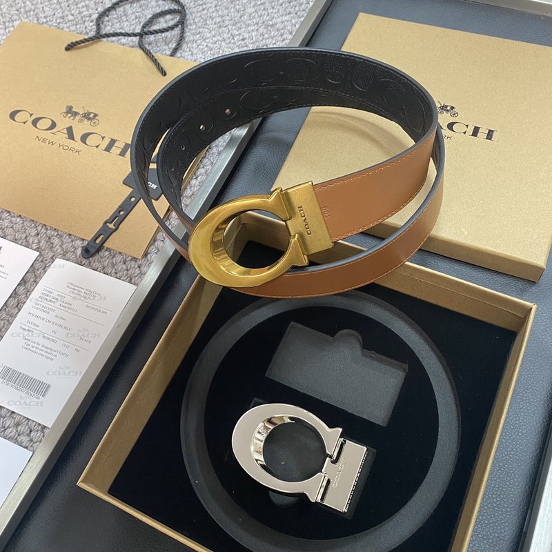 코치 Coach 교체 가능 버클 로고 벨트 001-176359