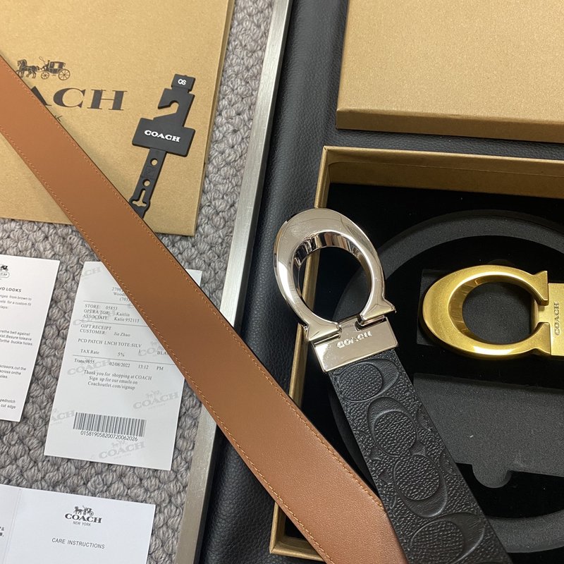 코치 Coach 교체 가능 버클 로고 벨트 001-176359