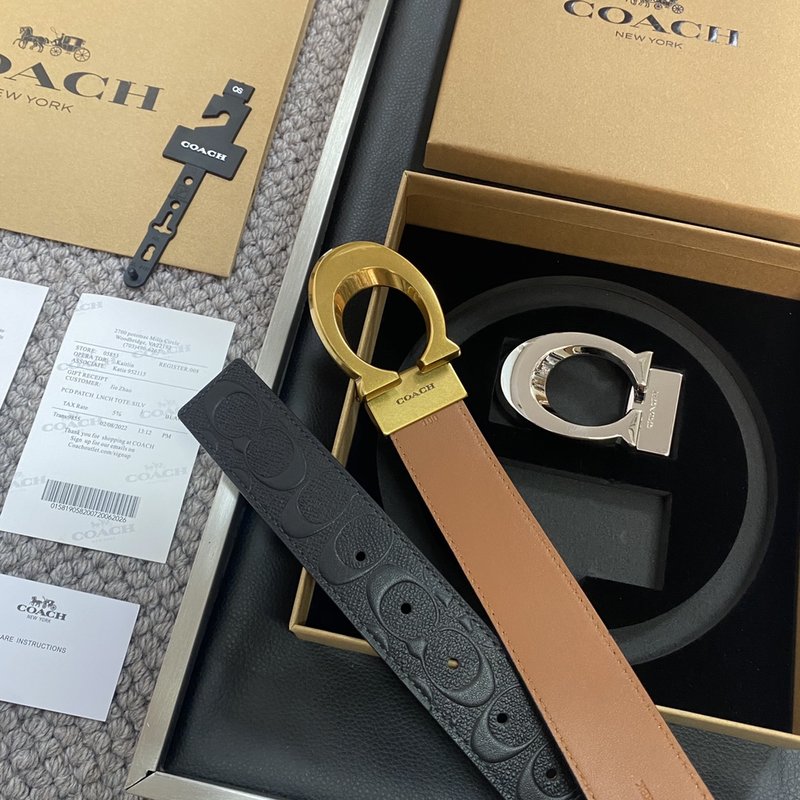 코치 Coach 교체 가능 버클 로고 벨트 001-176359