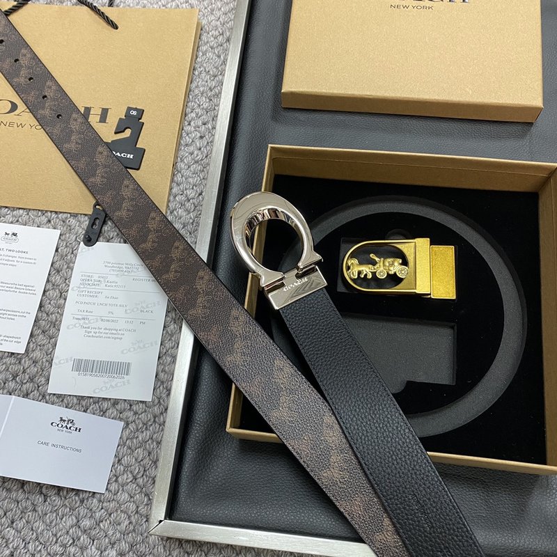 COACH 코치 시그니처 벨트 교체형 버클 3.5cm 001-176361