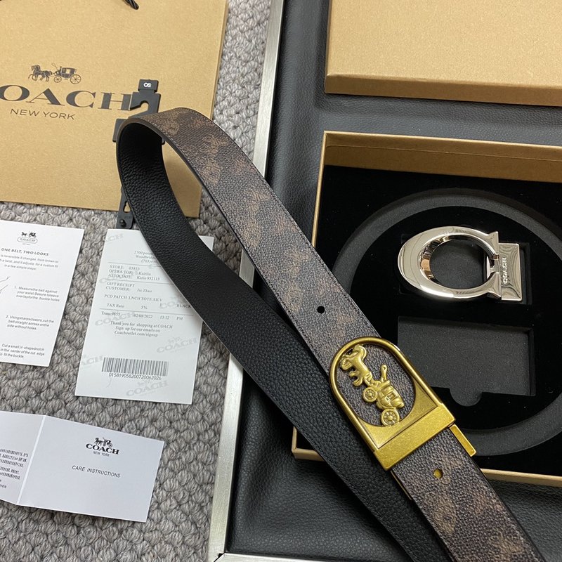 COACH 코치 시그니처 벨트 교체형 버클 3.5cm 001-176361