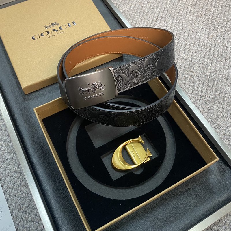 코치 패션 버클 핀 벨트 3.5cm 폭 001-176362