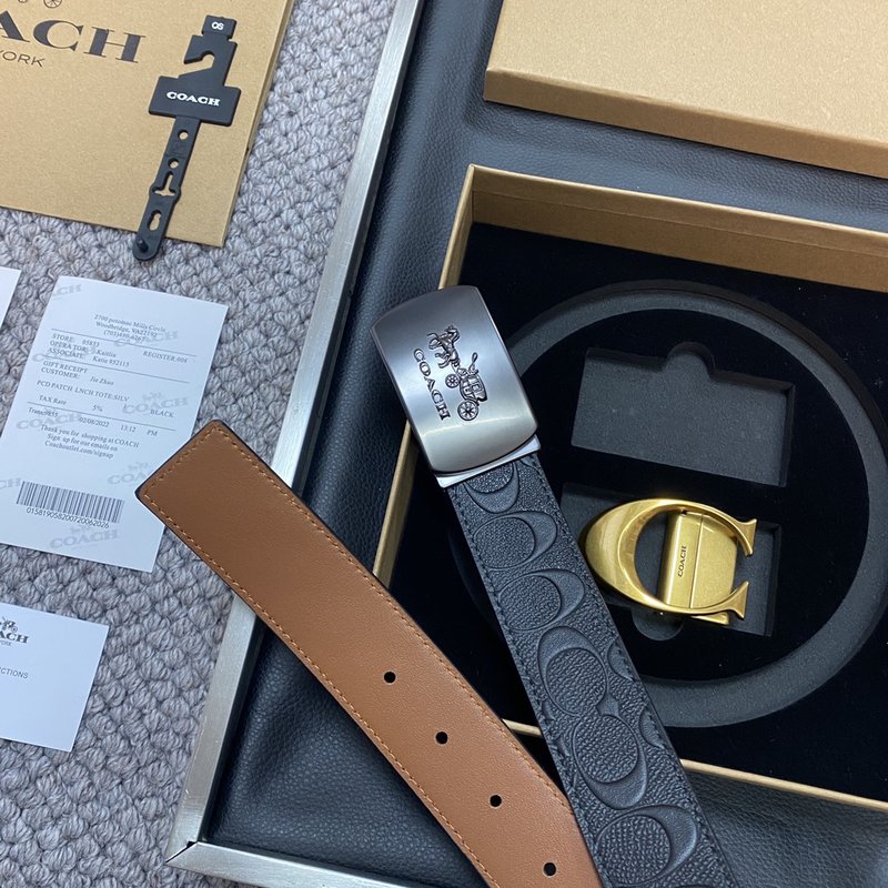 코치 패션 버클 핀 벨트 3.5cm 폭 001-176362