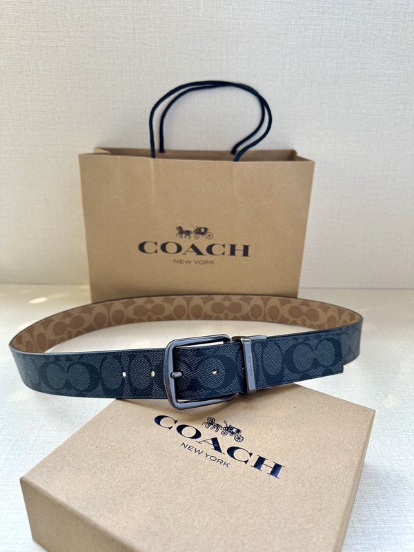 COACH 양면 송아지 가죽 벨트 3.7cm 001-176368