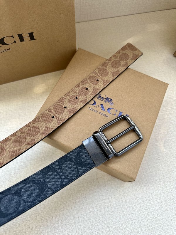 COACH 양면 송아지 가죽 벨트 3.7cm 001-176368