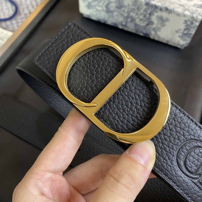 디올 DIOR 클래식 CD 버클 소 가죽 벨트 001-176373