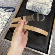 디올 Dior 양면 소 가죽 벨트 2.0cm 폭 001-176387