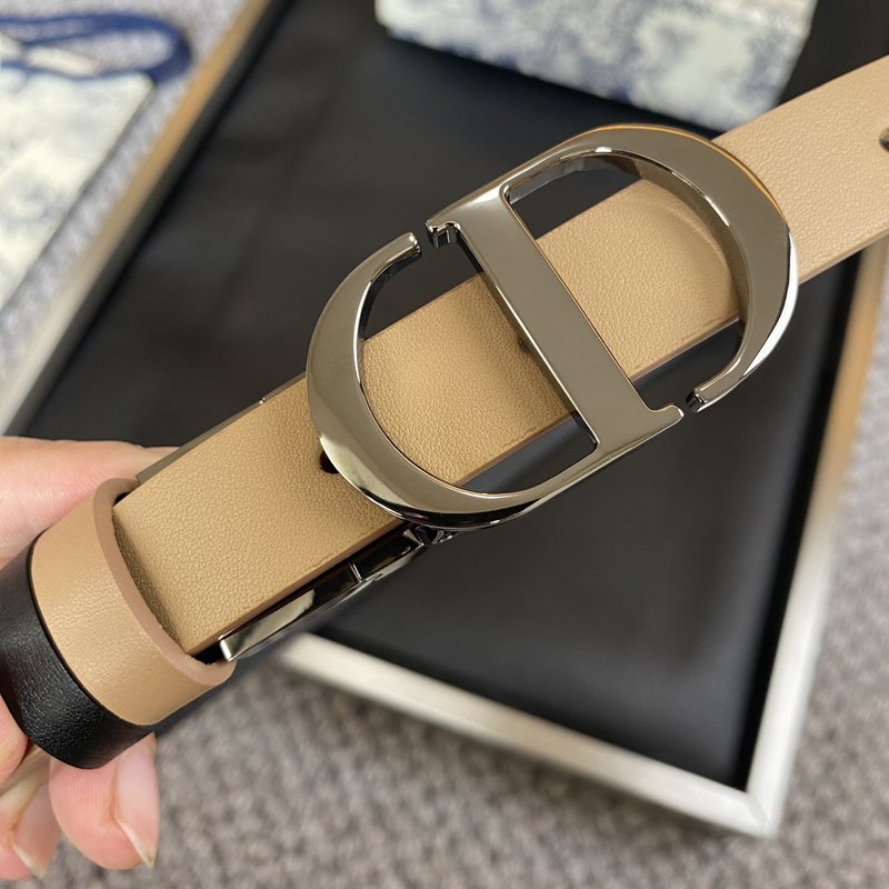 디올 Dior 양면 소 가죽 벨트 2.0cm 폭 001-176387