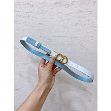 디올 CD 로고 송아지 가죽 벨트 001-176392