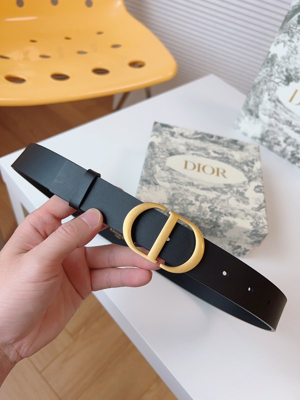 디올 DIOR 클래식 새들 벨트 골드 버클 001-176394