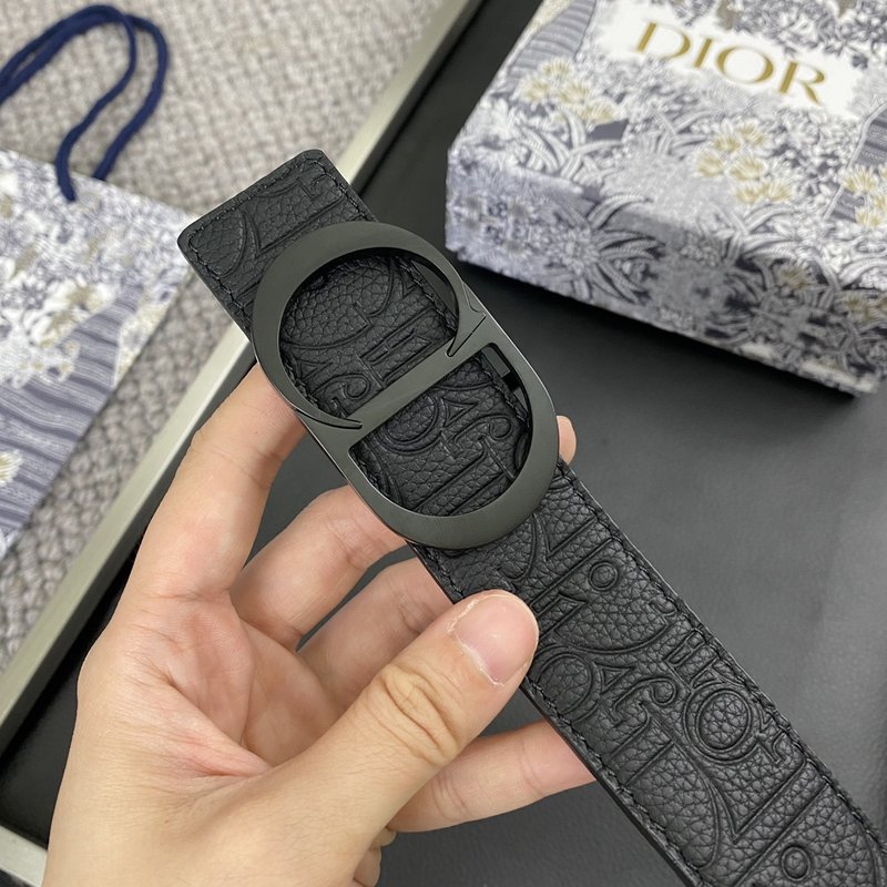 디올 DIOR 클래식 CD 버클 소 가죽 벨트 001-176418