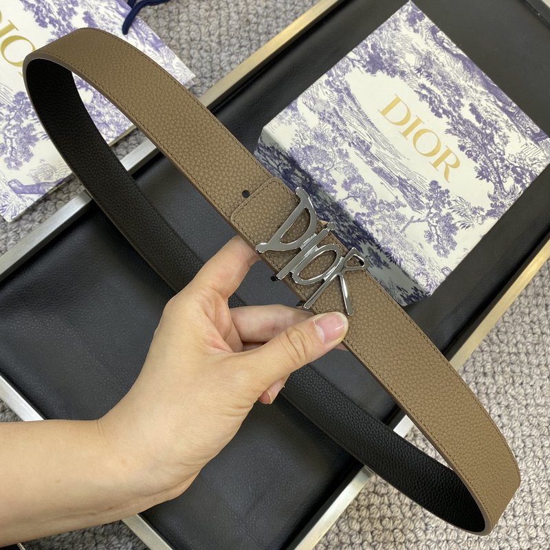 디올 DIOR 클래식 레터 캔버스 스틸 버클 벨트 001-176427