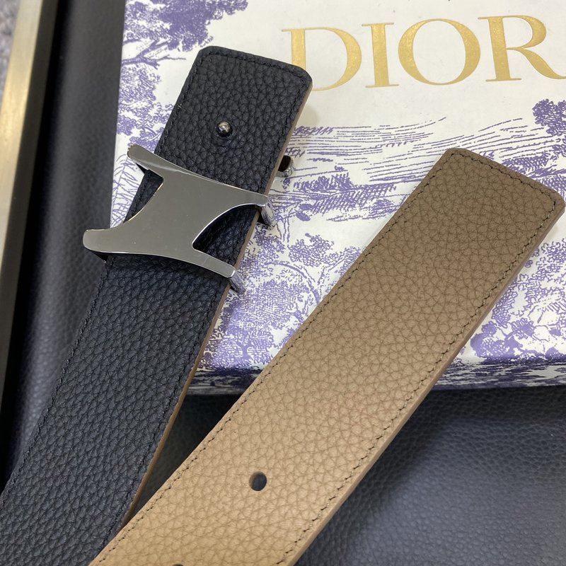디올 DIOR 클래식 레터 캔버스 스틸 버클 벨트 001-176427