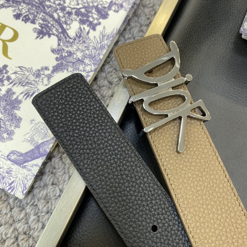디올 DIOR 클래식 레터 캔버스 스틸 버클 벨트 001-176427