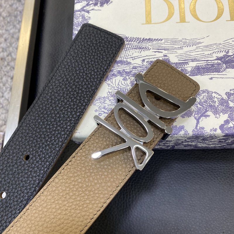디올 DIOR 클래식 레터 캔버스 스틸 버클 벨트 001-176427