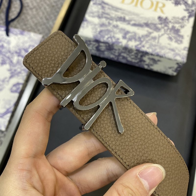 디올 DIOR 클래식 레터 캔버스 스틸 버클 벨트 001-176427