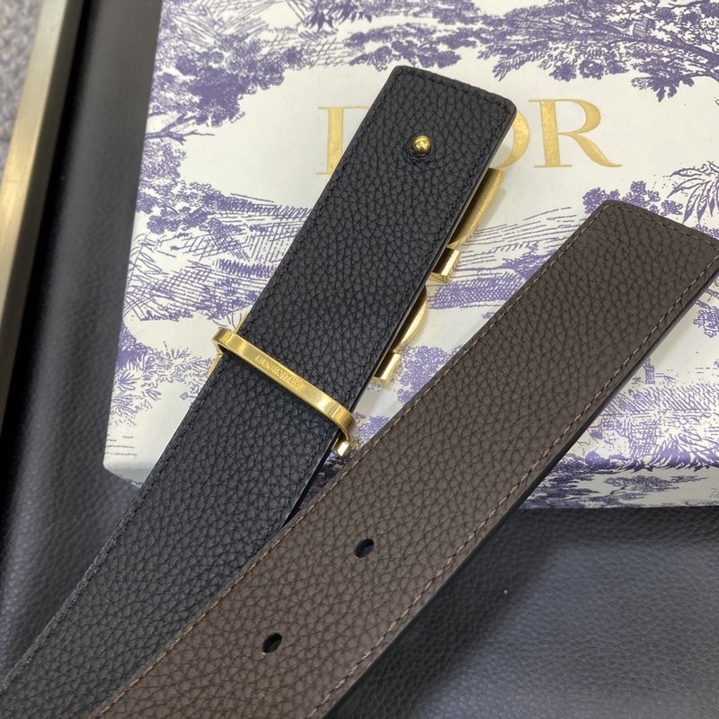 디올 DIOR 클래식 로고 버클 소가죽 벨트 001-176430