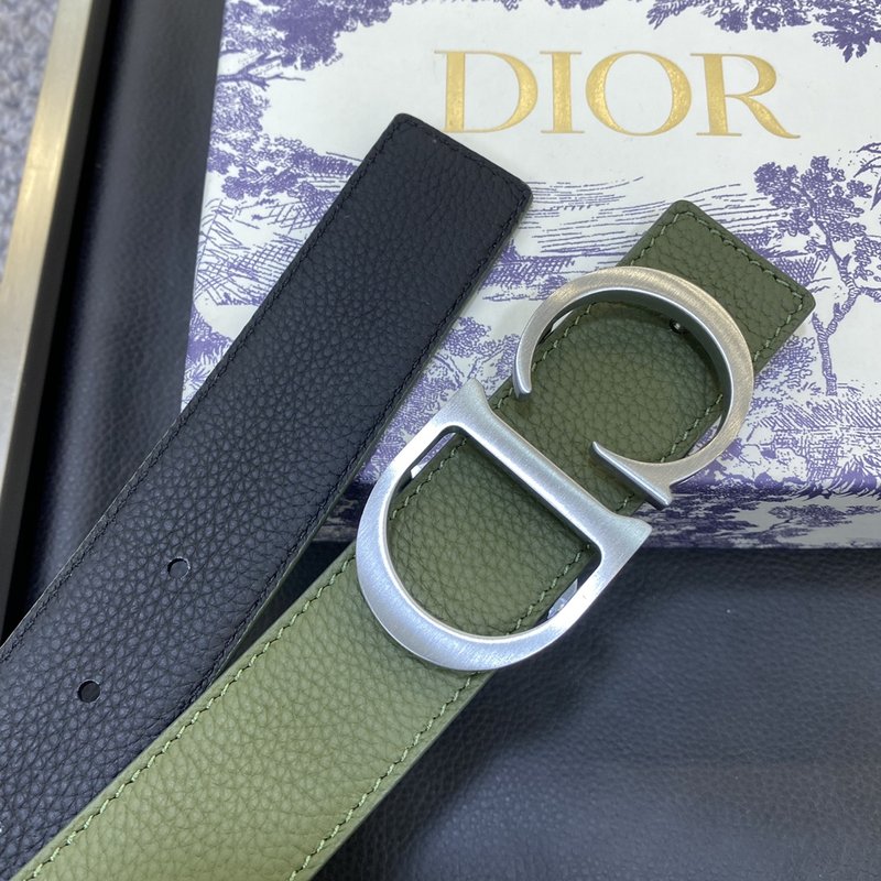 디올 DIOR 클래식 CD 버클 가죽 벨트 001-176432