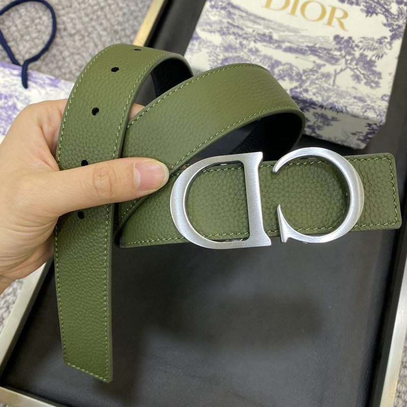 디올 DIOR 클래식 CD 버클 가죽 벨트 001-176432