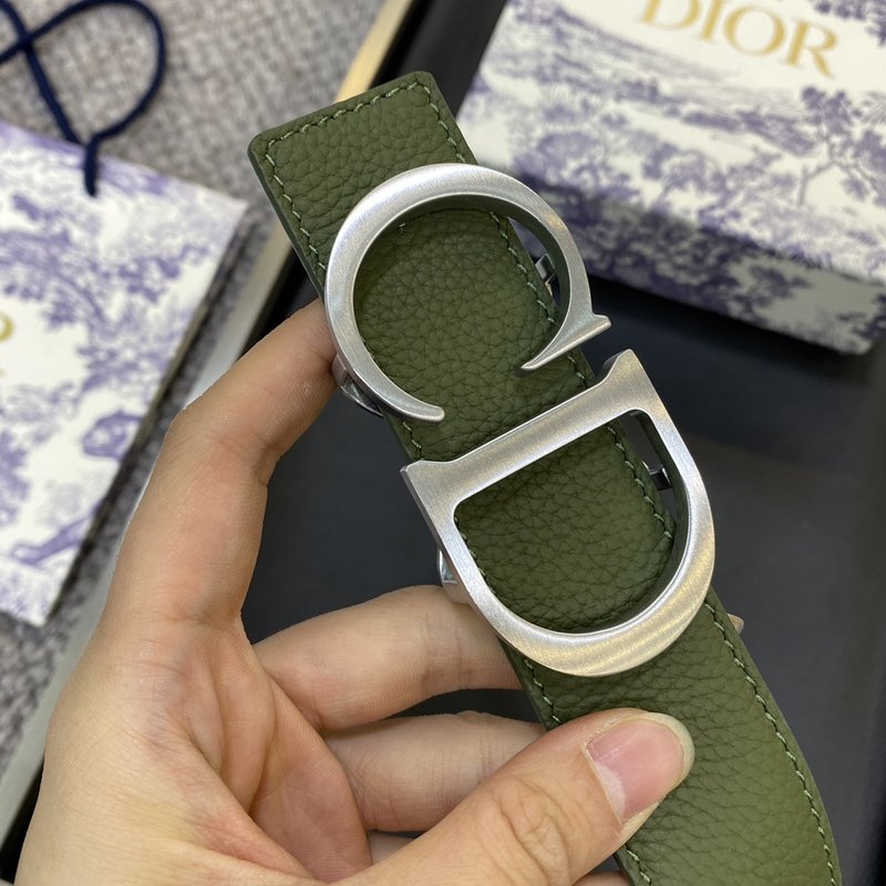 디올 DIOR 클래식 CD 버클 가죽 벨트 001-176432