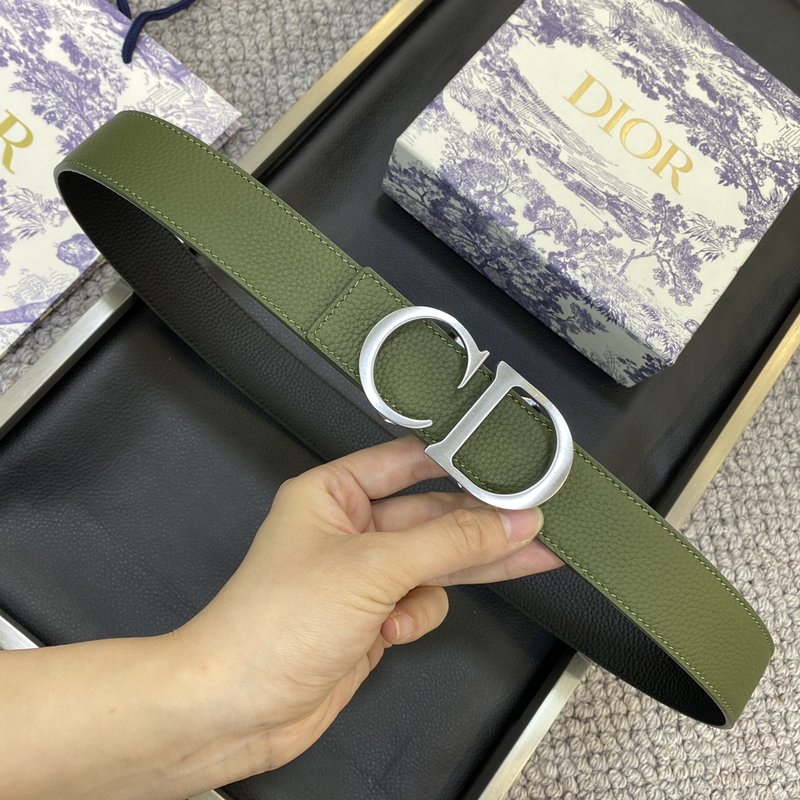 디올 DIOR 클래식 CD 버클 가죽 벨트 001-176432