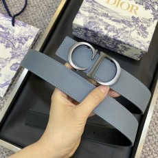디올 Dior 클래식 레터 캔버스 가죽 벨트 3.5CM 001-176433