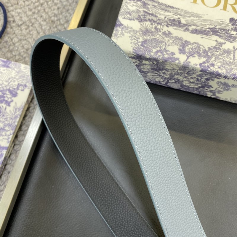 디올 Dior 클래식 레터 캔버스 가죽 벨트 3.5CM 001-176433