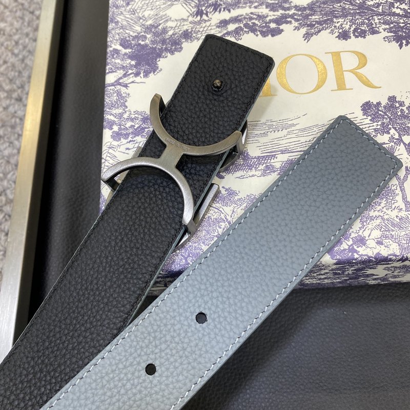 디올 Dior 클래식 레터 캔버스 가죽 벨트 3.5CM 001-176433