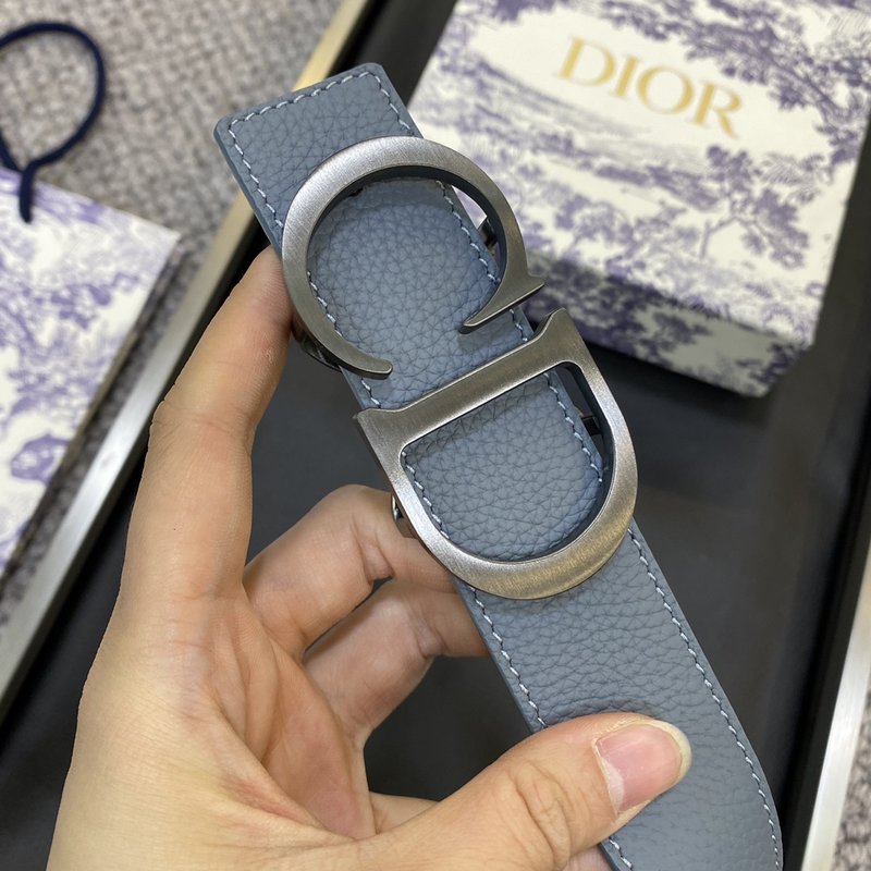 디올 Dior 클래식 레터 캔버스 가죽 벨트 3.5CM 001-176433