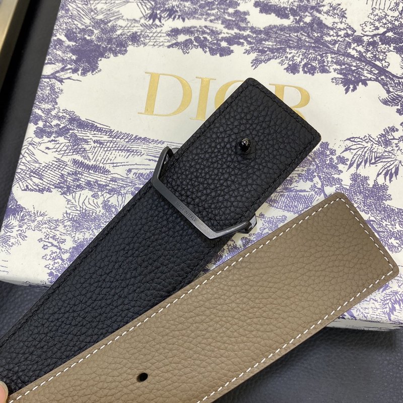 디올 DIOR 클래식 레터 캔버스 가죽 벨트 001-176434