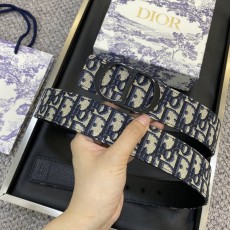 디올 Dior 클래식 CD 버클 소 가죽 벨트 3.8C 001-176436