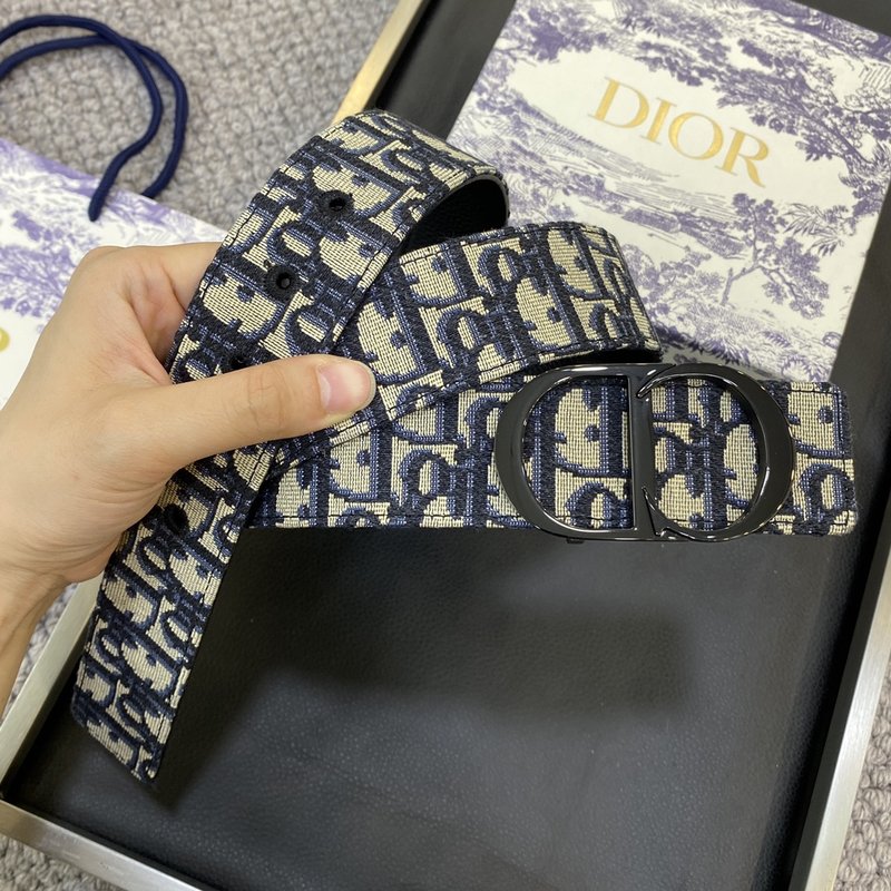 디올 Dior 클래식 CD 버클 소 가죽 벨트 3.8C 001-176436