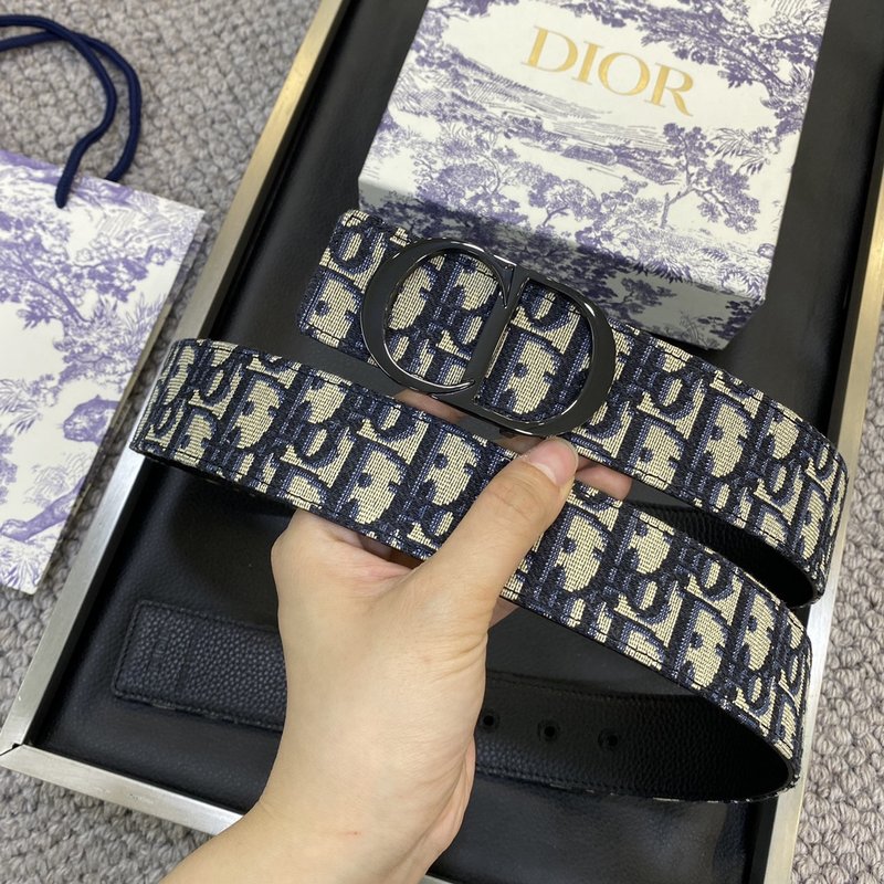 디올 Dior 클래식 CD 버클 소 가죽 벨트 3.8C 001-176436