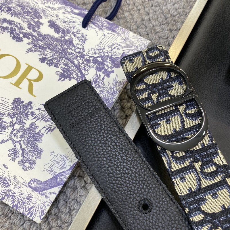 디올 Dior 클래식 CD 버클 소 가죽 벨트 3.8C 001-176436