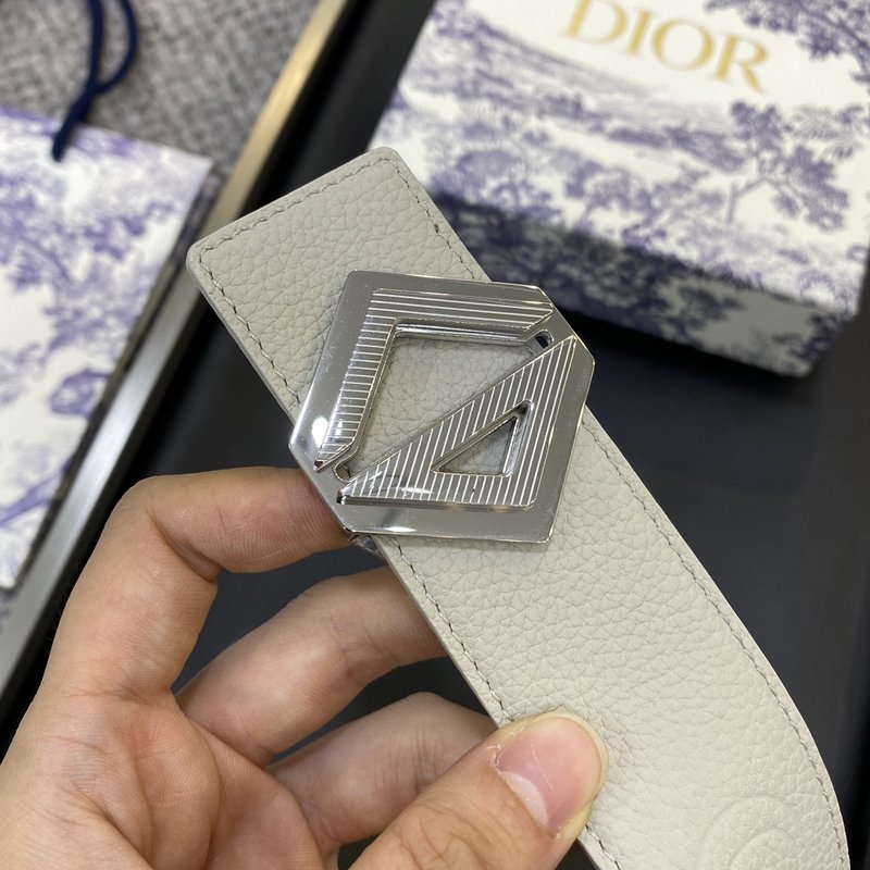 디올 DIOR 클래식 로고 캔버스 와이드 벨트 001-176439