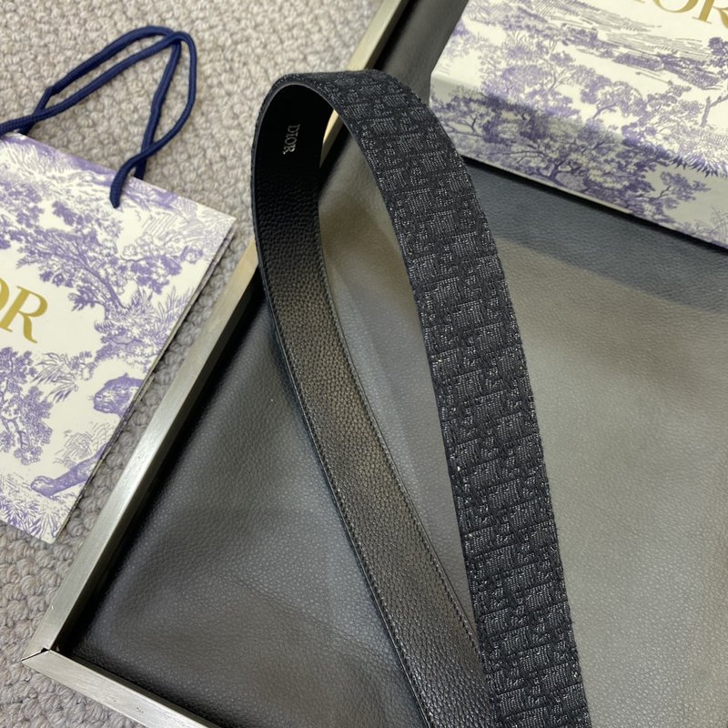 디올 DIOR 클래식 레터 패브릭 양면 소 가죽 벨트 001-176450