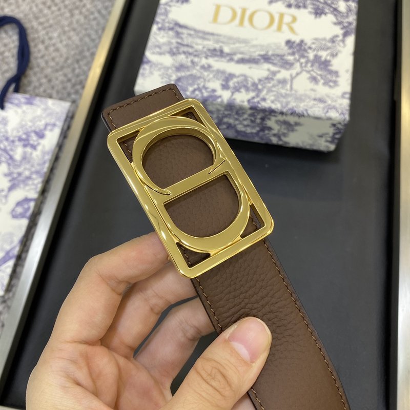 디올 DIOR 클래식 CD 버클 소 가죽 벨트 001-176451