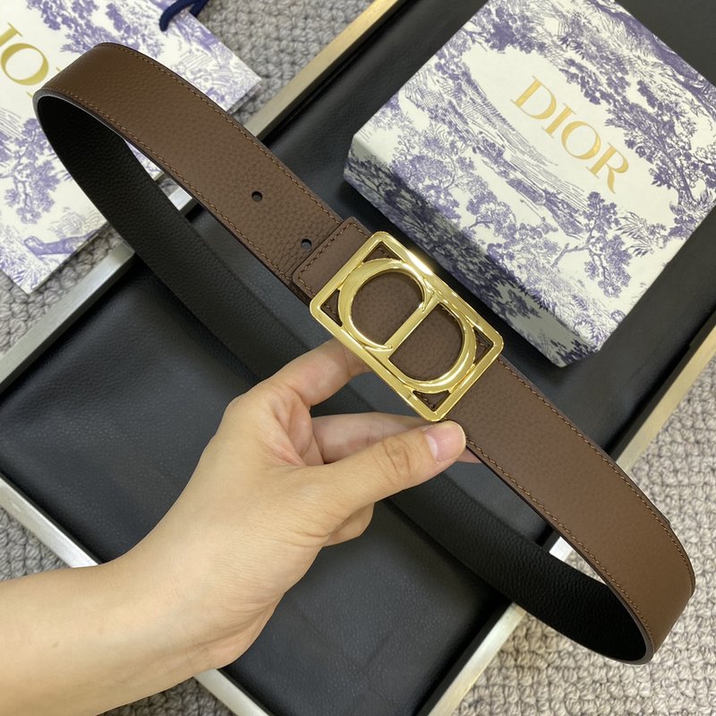 디올 DIOR 클래식 CD 버클 소 가죽 벨트 001-176451