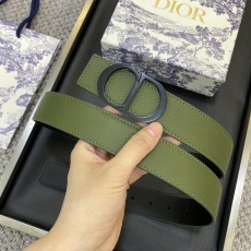 디올 DIOR 클래식 레터 패턴 와이드 가죽 벨트 001-176452