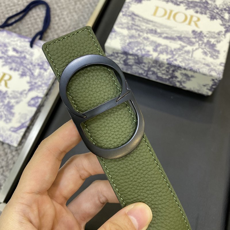 디올 DIOR 클래식 레터 패턴 와이드 가죽 벨트 001-176452