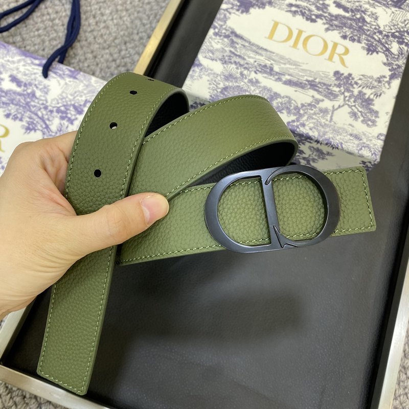디올 DIOR 클래식 레터 패턴 와이드 가죽 벨트 001-176452