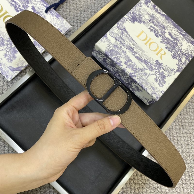 디올 DIOR新款 스테인리스 3.5CM 소가죽 벨트 001-176453