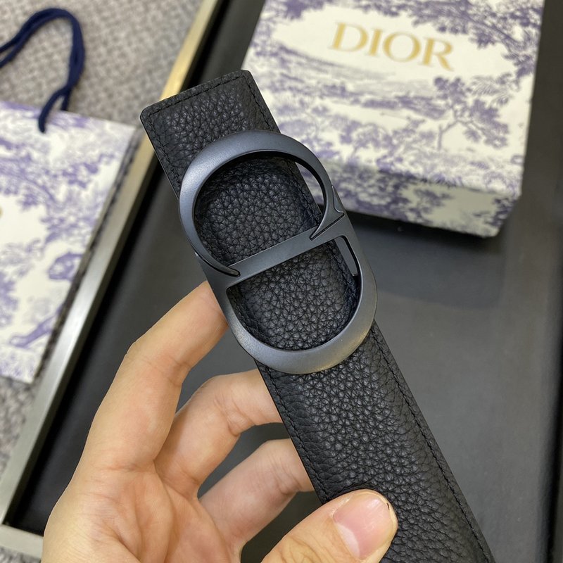 디올 Dior 클래식 레터 캔버스 가죽 벨트 스틸 하드 001-176454