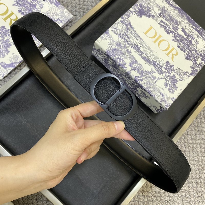 디올 Dior 클래식 레터 캔버스 가죽 벨트 스틸 하드 001-176454