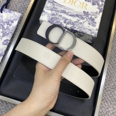 디올 DIOR 클래식 레터 캔버스 가죽 벨트 001-176455