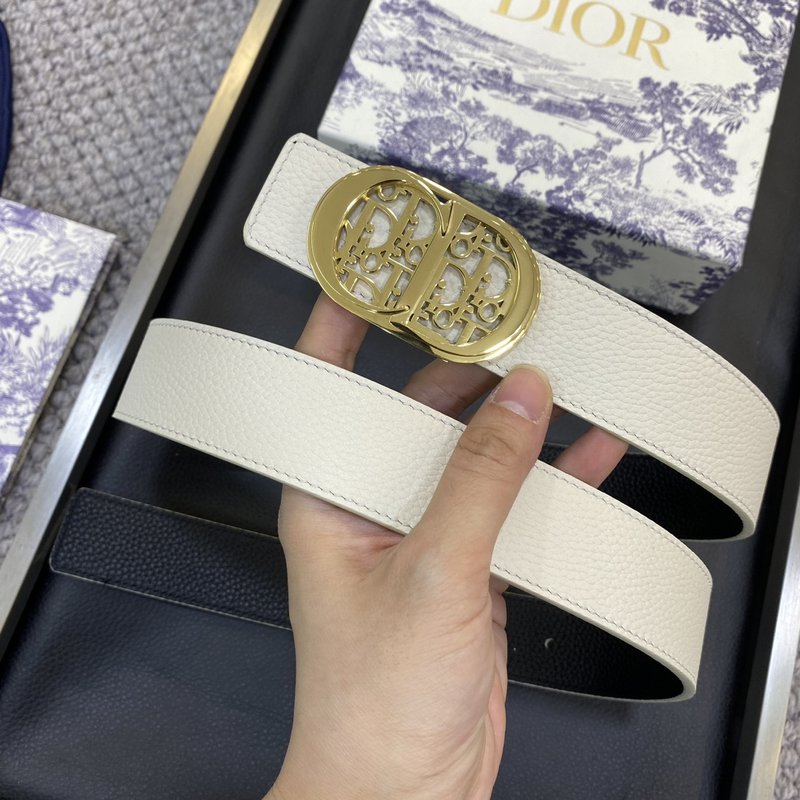 디올 DIOR 클래식 CD 버클 천연 소 가죽 벨트 001-176459