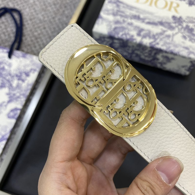 디올 DIOR 클래식 CD 버클 천연 소 가죽 벨트 001-176459